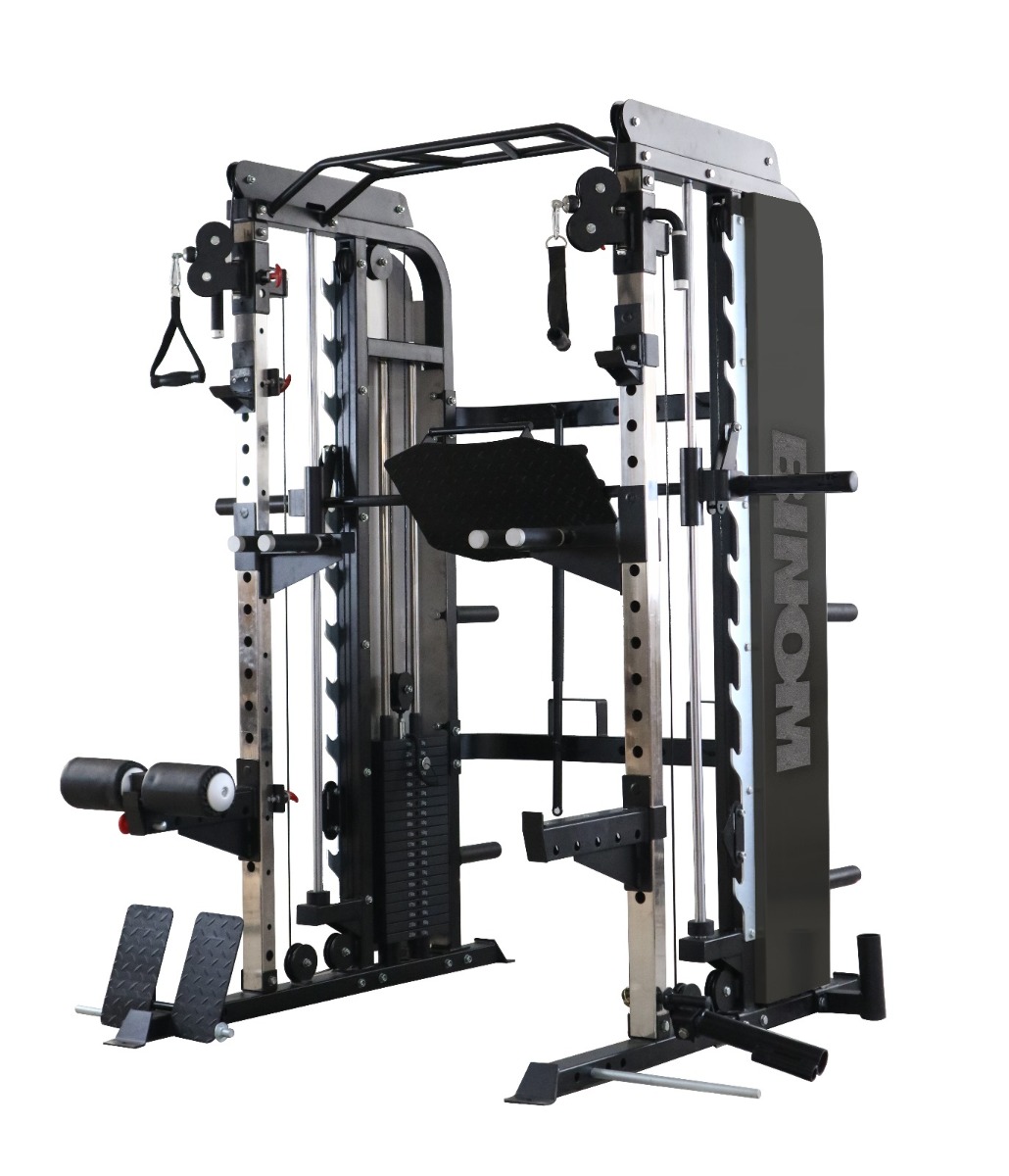 Multigym B19 Double Pulley, Multipower, Leg Press, Rowing and Accessories