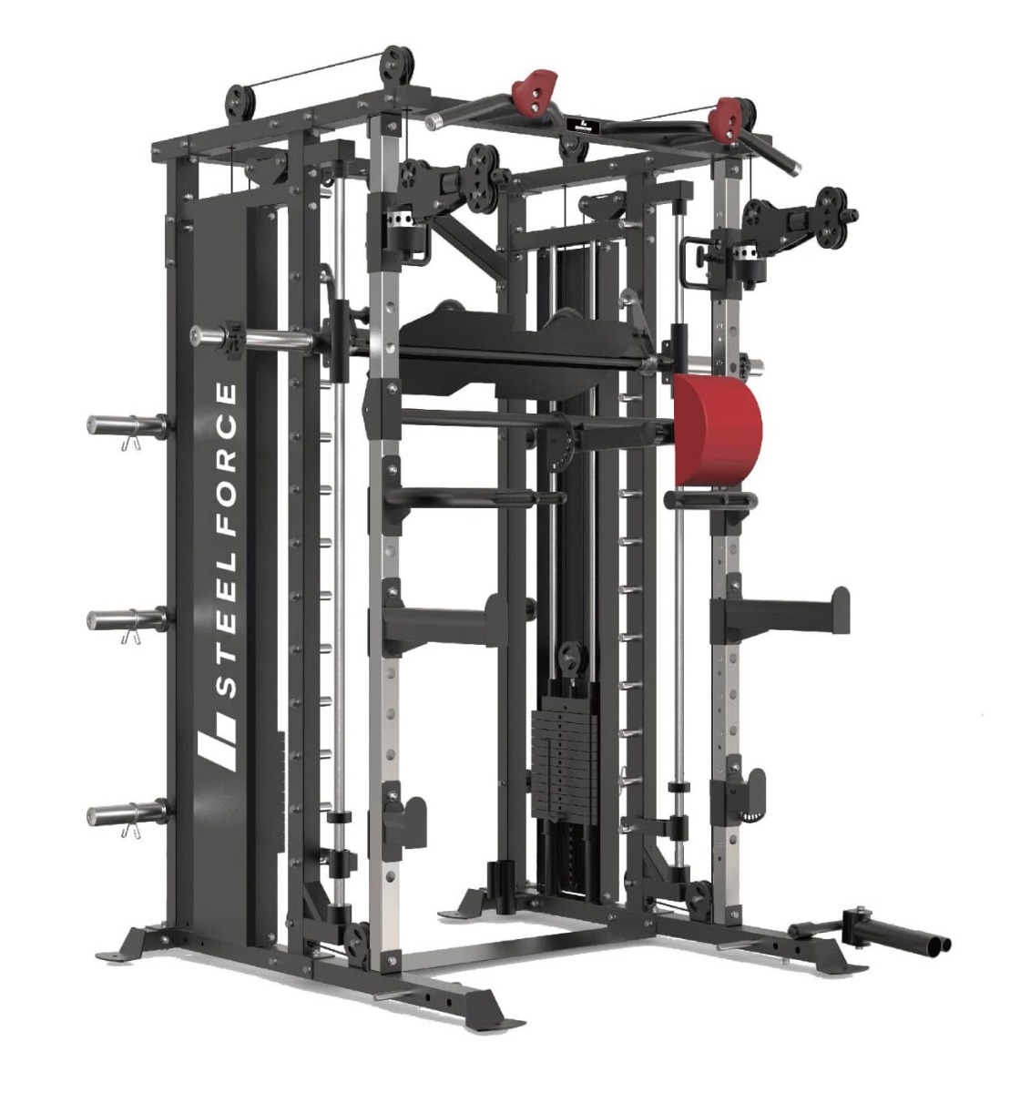 Multigym B20 Plate Loaded, Double Pulley, Multipower, Press and accessories